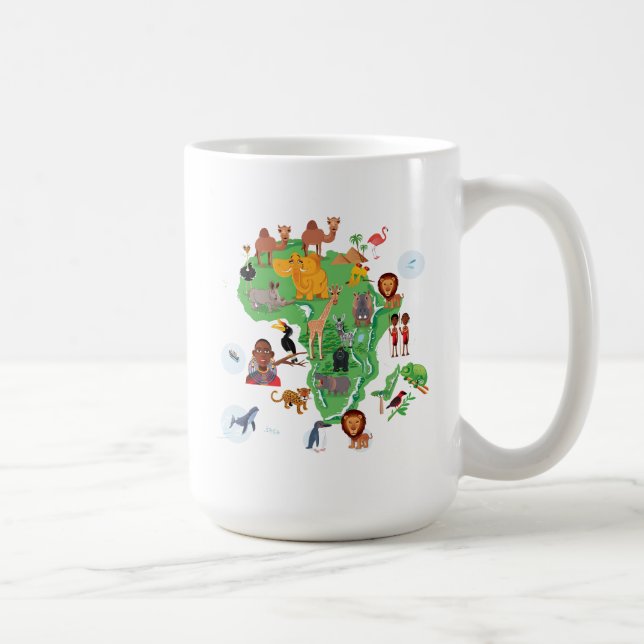 Afrika-Tier-Karte Kaffeetasse (Rechts)