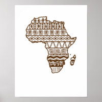 Afrika Umriss Karte Muster KHK Karte