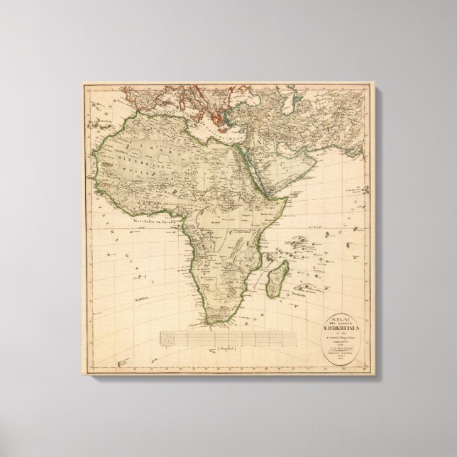 Afrika und Asien Leinwanddruck (Vorderseite)