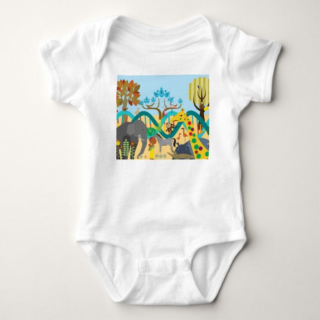 Afrika und Evolution Baby Strampler (Vorderseite)