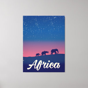 Afrika Vintage Elefanten reisen Plakat Leinwanddruck