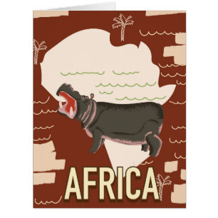 Afrika Vintage Reiseplakat.