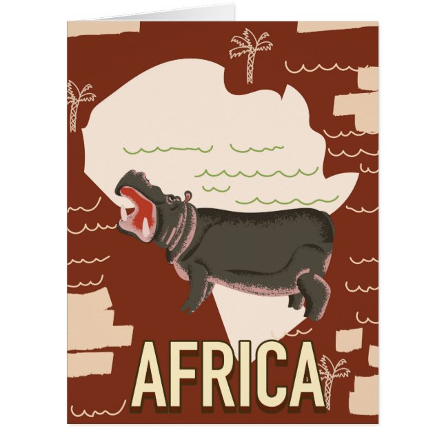 Afrika Vintage Reiseplakat. (Vorderseite)