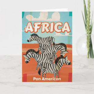 Afrika Vintage-Reiseposter Feiertagskarte