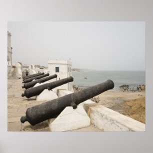 Afrika, Westafrika, Ghana, Elmina. Kanonenkarren Poster