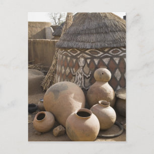 Afrika, Westafrika, Ghana, Sirigu. handgefertigt Postkarte