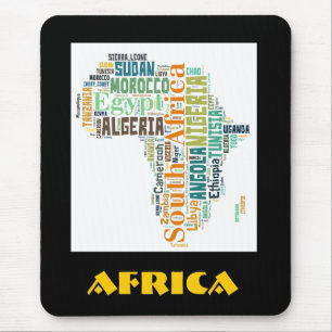 Afrika Wort; Kunst Mousepad