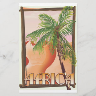Afrika-Wüsten-Reiseposter Briefpapier