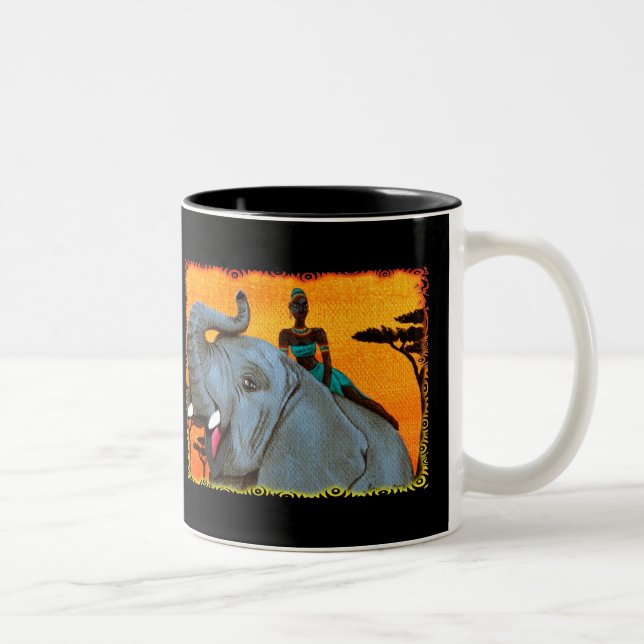 "Afrika! " Zweifarbige Tasse (Rechts)