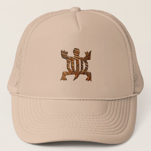 Afrikaner Adinkra Symbol Denkyem Truckerkappe (Vorderseite)