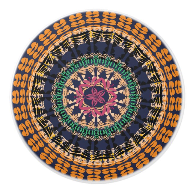 Afrikaner Boho Sammlung - Schönheit Keramikknauf (Vorderseite)