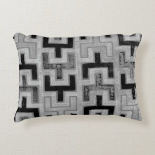 Afrikaner Mudcloth Gewebe mit geometrischen Dekokissen