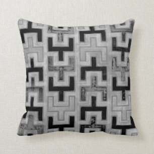 Afrikaner Mudcloth Gewebe mit geometrischen Kissen