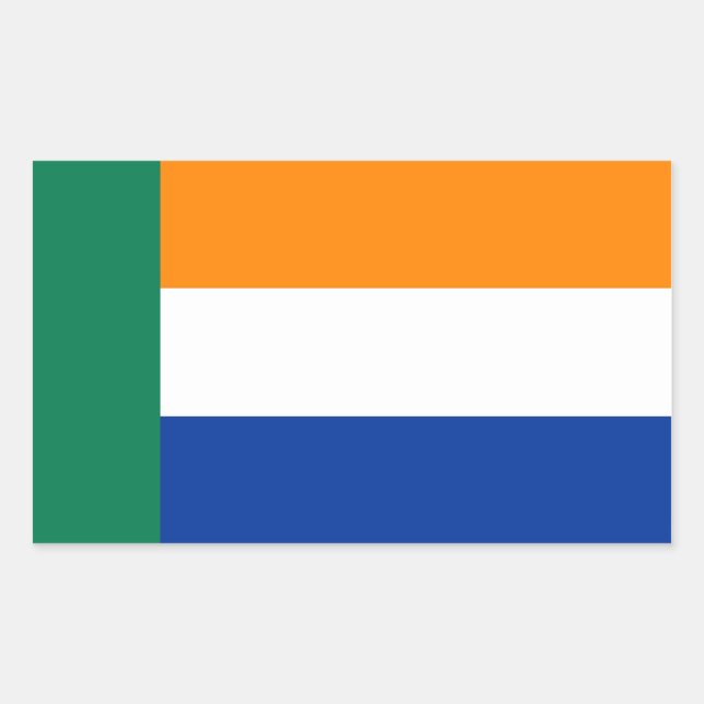 Afrikaner Volksflagge Rechteckiger Aufkleber (Vorderseite)