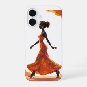 Afrikanerin im orangen Kleid Handyhülle iPhone 16 Hülle