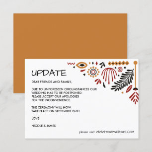 Afrikanerin   Modernes Ankara Kente WEDDING UPDATE Einladung