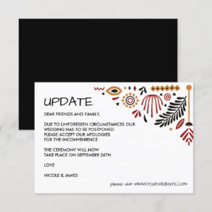 Afrikanerin Modernes Ankara Kente WEDDING UPDATE Einladung