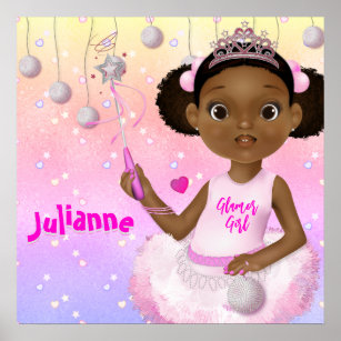 Afrikanisch-Amerikanerin Fairy Princess Ballerina Poster