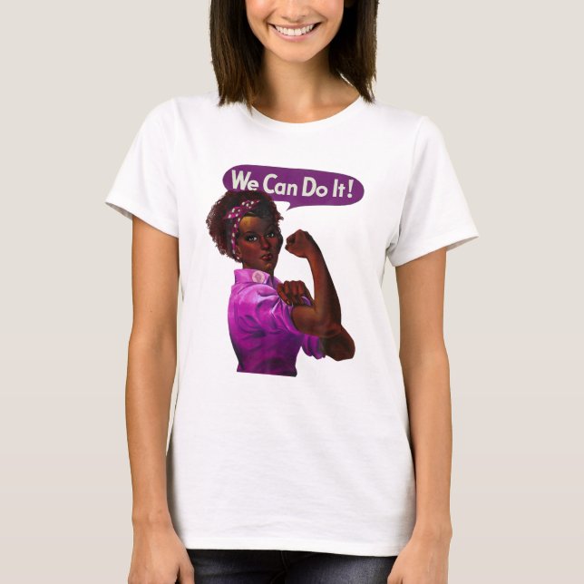 Afrikanisch-Amerikanerin Rosie The Riveter Black H T-Shirt (Vorderseite)