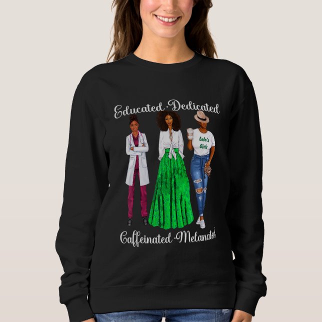Afrikanisch-amerikanisch ausgebildet, koffeiniert sweatshirt (Vorderseite)