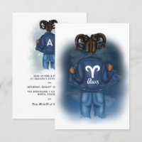 Afrikanisch-Amerikanische Aries Zodiac Sign Birthd