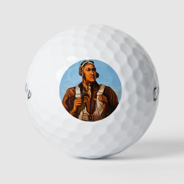 Afrikanisch-amerikanische Aviatoren kämpfen Pilote Golfball (Vorderseite)