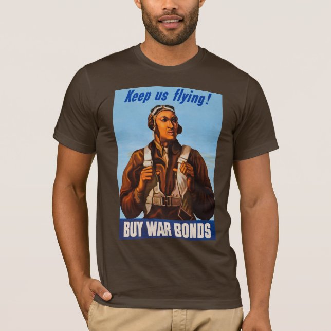 Afrikanisch-amerikanische Aviatoren kämpfen Pilote T-Shirt (Vorderseite)