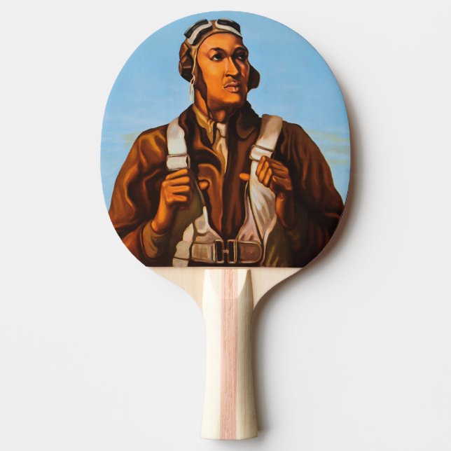 Afrikanisch-amerikanische Aviatoren kämpfen Pilote Tischtennis Schläger (Vorderseite)