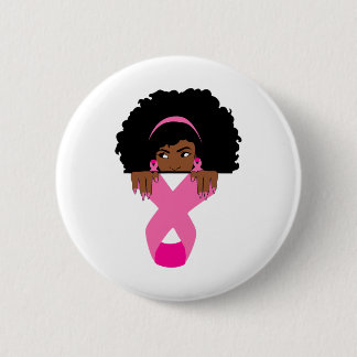 Afrikanisch-amerikanische Brustkrebserkrankung Sch Button