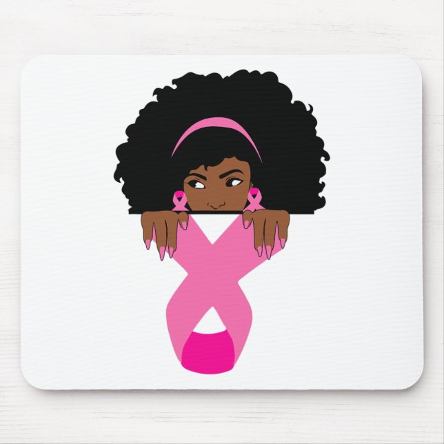 Afrikanisch-amerikanische Brustkrebserkrankung Sch Mousepad (Vorne)