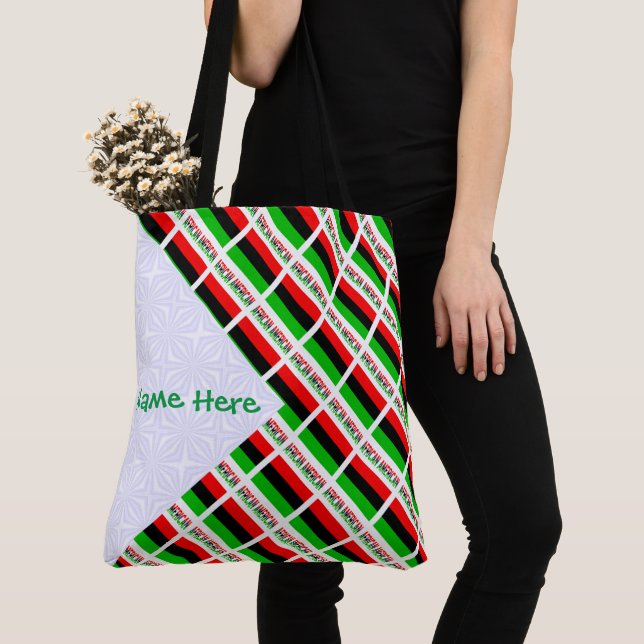 Afrikanisch-Amerikanische Diaspora-Flagge geteerte Tasche (Von Nahem)