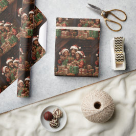 Afrikanisch-amerikanische Elfs Geschenkpapier