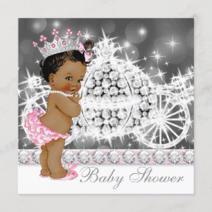 Afrikanisch-amerikanische Ethnic Princess Girl Bab Einladung