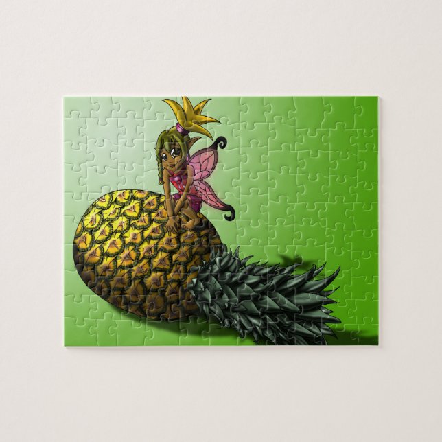 Afrikanisch-Amerikanische Fairy und Ananas (Horizontal)