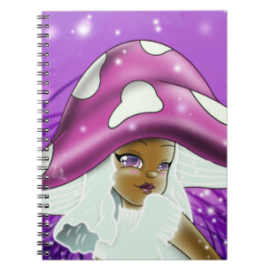 Afrikanisch-Amerikanische Girl Mushroom Notizblock