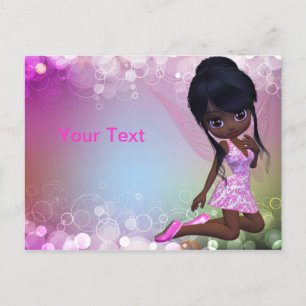 Afrikanisch-Amerikanische Girl-Postkarte Postkarte