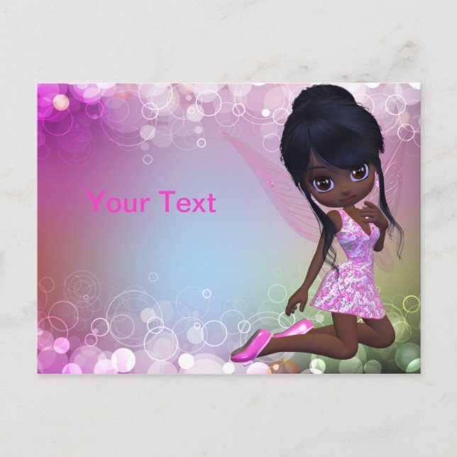 Afrikanisch-Amerikanische Girl-Postkarte Postkarte (Vorderseite)