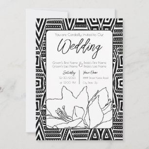 Afrikanisch-Amerikanische Hochzeit Einladung