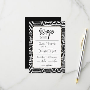 Afrikanisch-Amerikanische Hochzeit RSVP Karte