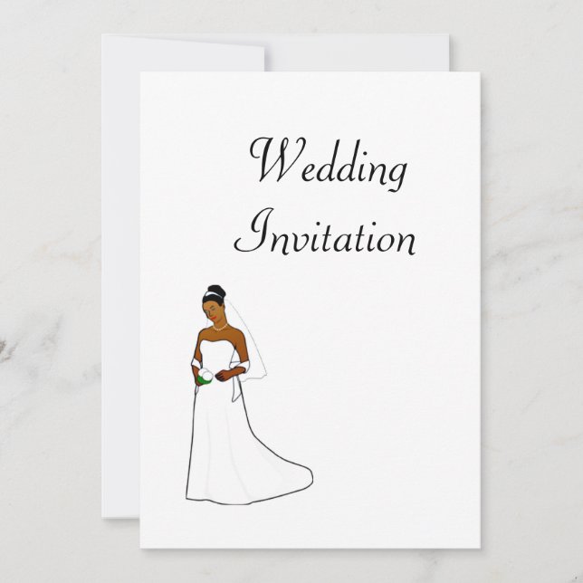 Afrikanisch-amerikanische Hochzeitseinladung mit B Einladung (Vorderseite)