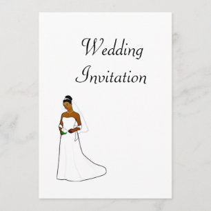 Afrikanisch-amerikanische Hochzeitseinladung mit B Einladung