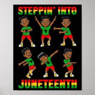 Afrikanisch-amerikanische Jungs - Kinder treten in Poster