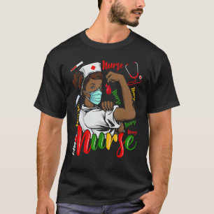 Afrikanisch-amerikanische Krankenschwester Schwarz T-Shirt