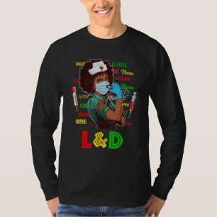 Afrikanisch-amerikanische Krankenschwester Schwarz T-Shirt