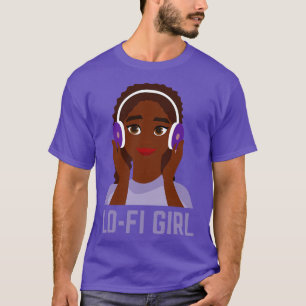 Afrikanisch-amerikanische LOFI Hip Hop Girl T-Shirt