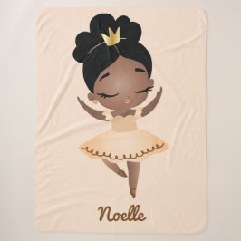 Afrikanisch-Amerikanische Prinzessin Ballerina w/K Sherpadecke