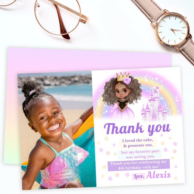 Afrikanisch-amerikanische Prinzessin danke Fotokar Einladung (Von Creator hochgeladen)