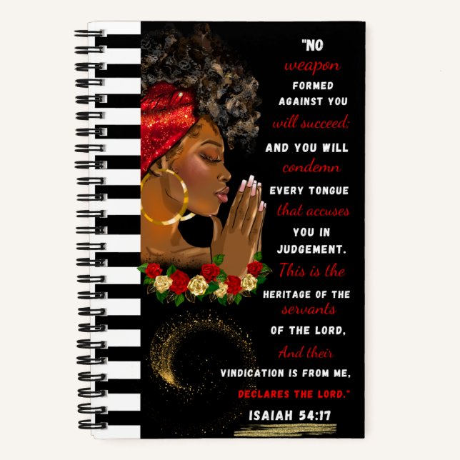 Afrikanisch-Amerikanische Schrift Spiralheft Notizbuch (Vorderseite)