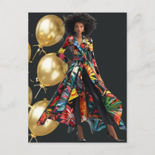 Afrikanisch-Amerikanische Schwarze Königin Melanin Postkarte