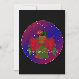 Afrikanisch-amerikanische Weihnachtsangel Baby Gir Einladung